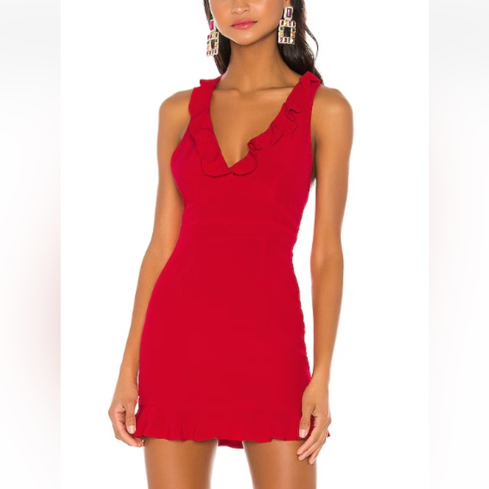 NBD x NAVEN red maya dress xs
